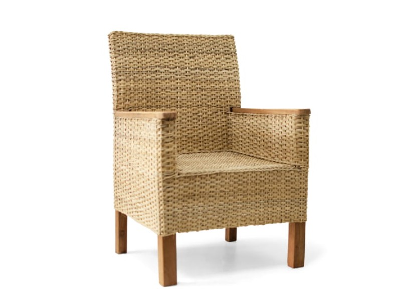 Malawi Kupuma Chair with Meranti Armrest Malawi Kupuma Chair with Meranti Armrest